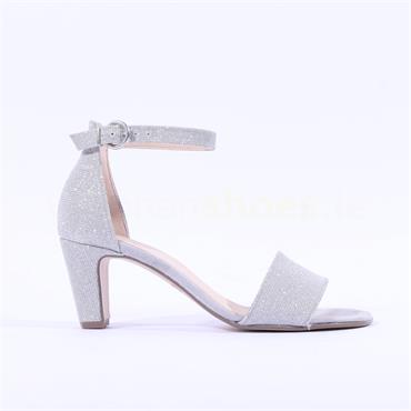 Gabor Unicorn Ankle Strap Mid Heel - Silver Shimmer