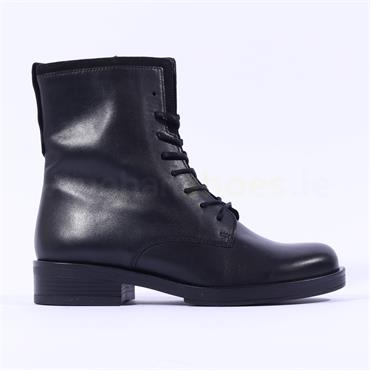 Gabor Hay Classic Laced Ankle Boot - Black Leather