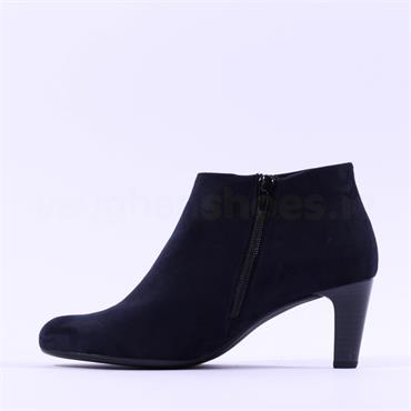 Gabor Fatale Thin Block Heel Ankle Boot - Navy Suede