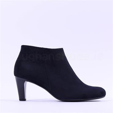 Gabor Fatale Thin Block Heel Ankle Boot - Navy Suede