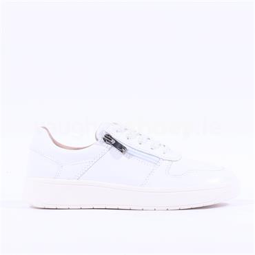 Caprice Peggy Side Zip Combi Trainer - White Silver