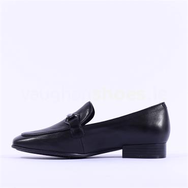 Caprice Norma Slip On Link Loafer - Black Leather