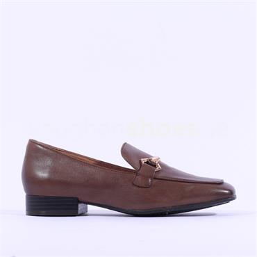 Caprice Norma Slip On Link Loafer - Taupe Leather