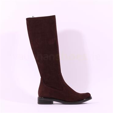 Caprice Kania Pull On Stretch Long Boot - Brown Stretch