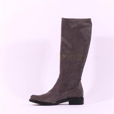 Caprice Kania Pull On Stretch Long Boot - Grey Stretch