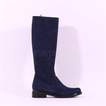 Caprice Kania Pull On Stretch Long Boot - Navy Stretch