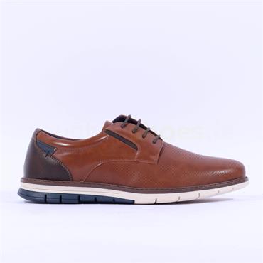 Brent Pope Normandy Laced Casual Shoe - Cognac