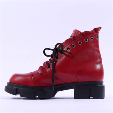 Marco Moreo Harley Frill Military Boot - Red Leather