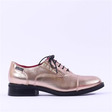 Marco Moreo Maura Laced Toe Cap Brogue - Gold Leather