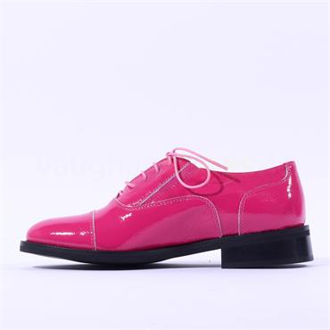 Marco Moreo Maura Laced Toe Cap Brogue - Magenta Patent