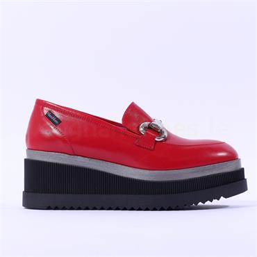 Marco Moreo Stockholm Platform Loafer - Red Leather