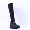 Marco Moreo Sofia Stretch Knee High Boot - Black