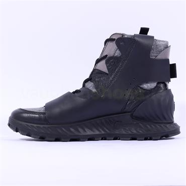 Ecco Men Exostrike Boot Velcro Straps - Black Grey