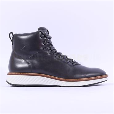 Ecco Men ST.1 Hybrid Eyelet Ankle Boot - Dark Grey Leather