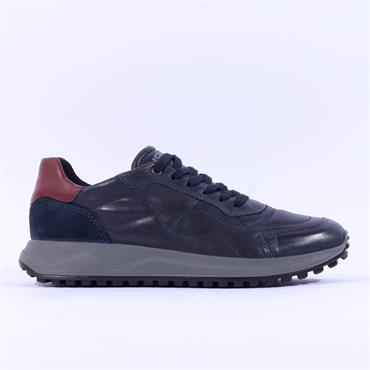 Igi & Co Saturn Laced Casual Shoe - Navy Leather