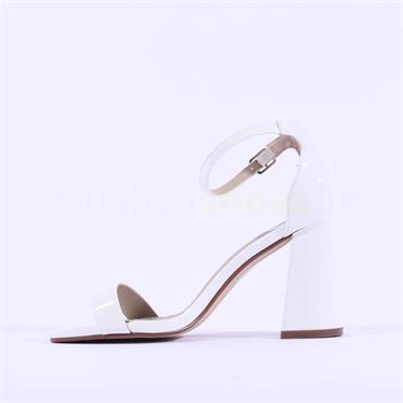 Millie & Co Tasha High Block Heel - White Patent