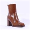 NeroGiardini Stacked Heel Ankle Boot - Tan Leather