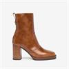 NeroGiardini Stacked Heel Ankle Boot - Tan Leather