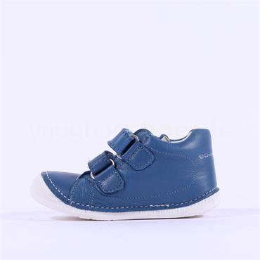 Pablosky Boys Konor Two Strap Star Boot - Blue Leather