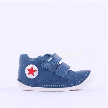 Pablosky Boys Konor Two Strap Star Boot - Blue Leather