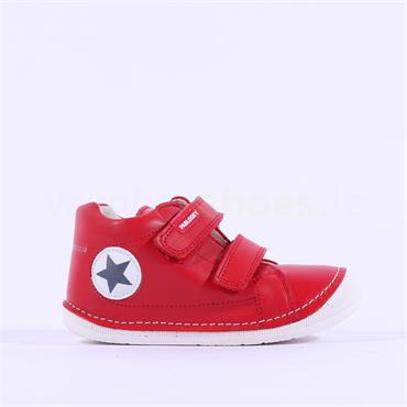 Pablosky Boys Konor Two Strap Star Boot - Red Leather