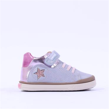 Pablosky Girls Bart One Strap Star HiTop - Lilac Combi