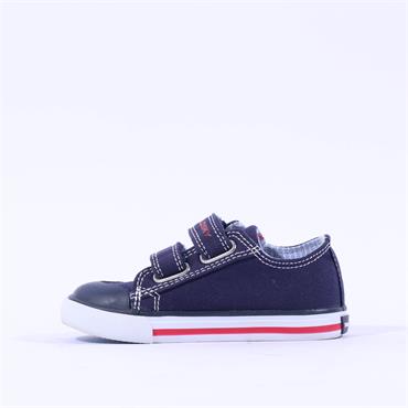 Pablosky Fabric Two Strap Trainer - Navy