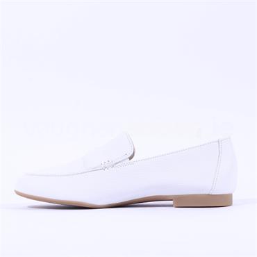 Paul Green Classic Slip On Loafer - White Leather
