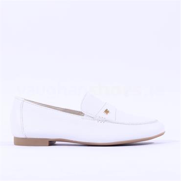 Paul Green Classic Slip On Loafer - White Leather