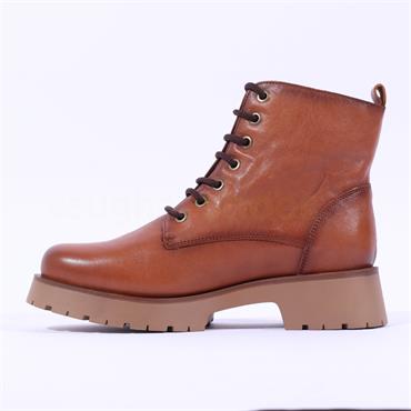 Pepe Menargues Side Zip Laced Boot - Tan Leather