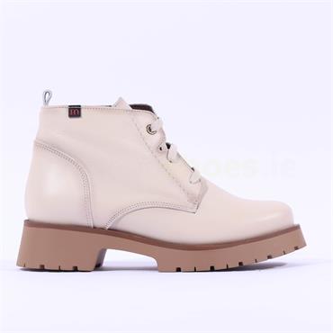 Pepe Menargues Lace Up Boot - Off White Leather