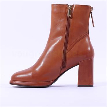 Regarde Le Ciel Rear Zip Platform Boot - Tan Leather