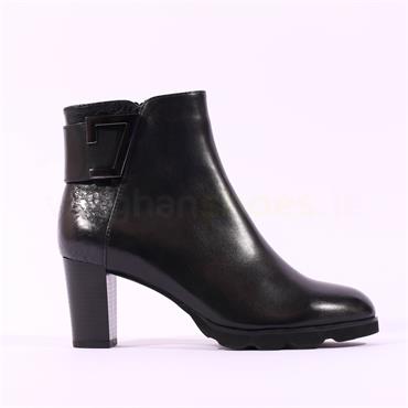 Regarde Le Ciel Block Heel Boot Patricia - Black Leather