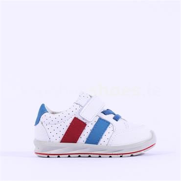Ricosta Boys Jaci Bungee Lace Velcro - White Red Blue