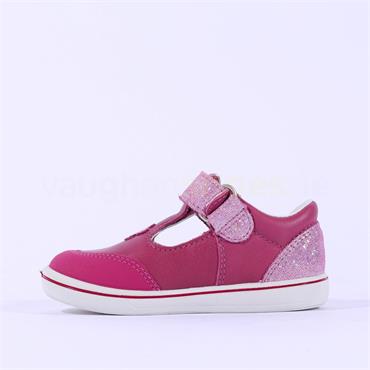 Ricosta Girls Mandy Velcro Strap Shoe - Pink Sparkle