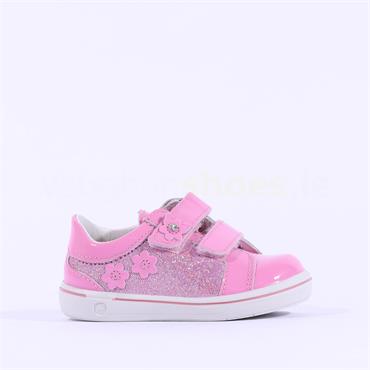 Ricosta Girls Niddy Velcro Print Shoe - Pink Patent