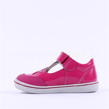 Ricosta Girls Mandy Patent T Bar Shoe - Hot Pink