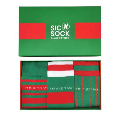 SicSock Mayo Retro Jersey Sock Gift Box - Green & Red