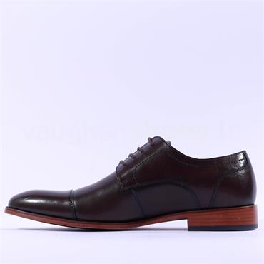 Tommy Bowe Dupont Toe Cap Derby Shoe - Chestnut Leather