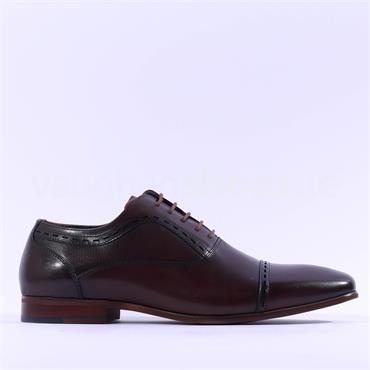 Tommy Bowe Galthie Toe Cap Oxford Shoe - Chestnut Leather