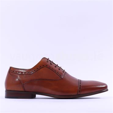 Tommy Bowe Galthie Toe Cap Oxford Shoe - Tan Leather
