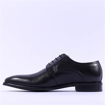 Tommy Bowe Prisco Plain Toe Derby Shoe - Black Leather
