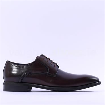 Tommy Bowe Prisco Plain Toe Derby Shoe - Chestnut Leather