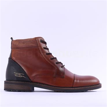 Tommy Bowe X Kolbe Laced Toe Cap Boot - Cognac Leather