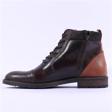 Tommy Bowe X Kolbe Laced Toe Cap Boot - Dark Brown Leather
