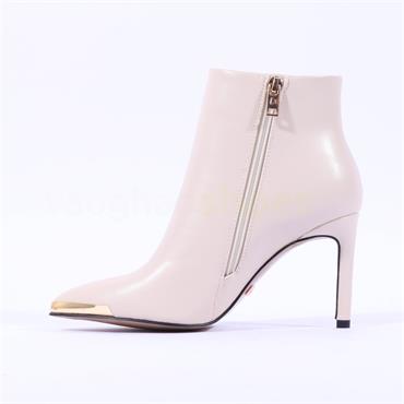 Una Healy Larger Than Life Tip Heel Boot - Cream Gold