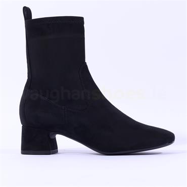 Unisa Lemico Low Heel Mid Ankle Boot - Black Suede