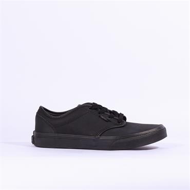 Vans Atwood Black Leather Laced - Black